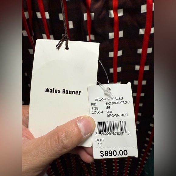 Wales Bonner Brown and Red Patterned Joggers - Picture 2 of 9